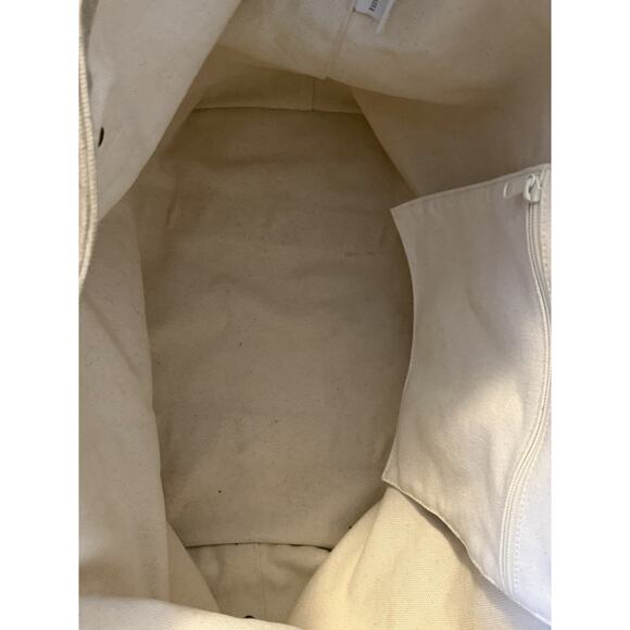 Restoration Hardware Extra Large Taupe Rugged Cotton Canvas Tote Bag 21x16x9 - Picture 6 of 9